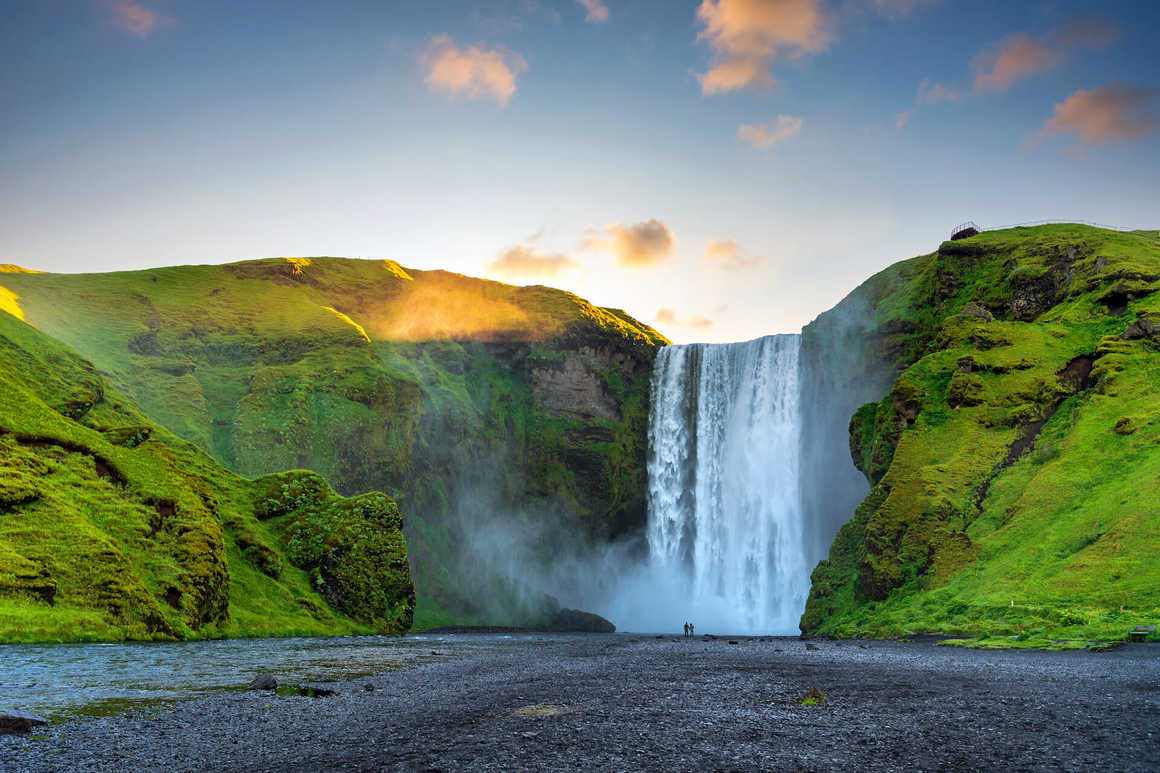 The amazing Skogafoss Falls in Iceland
