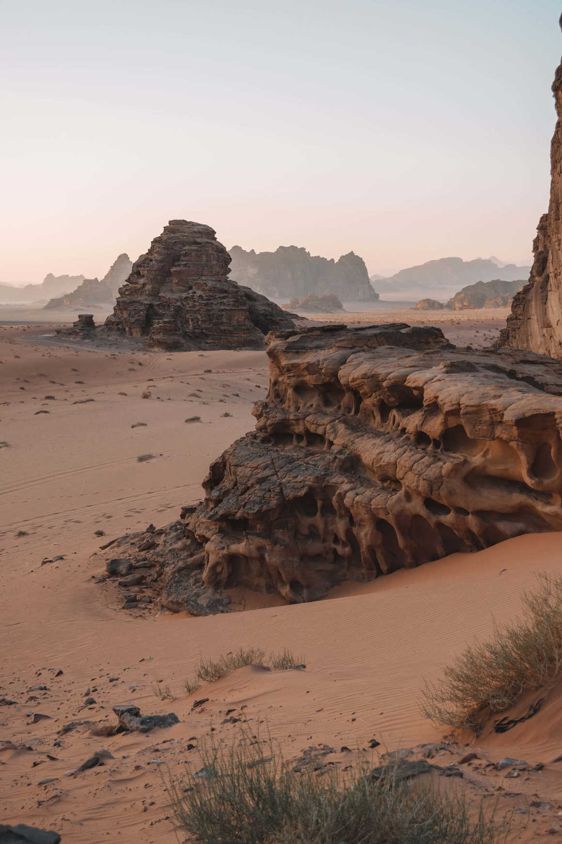 The desert of Wadi Rum in Jordan