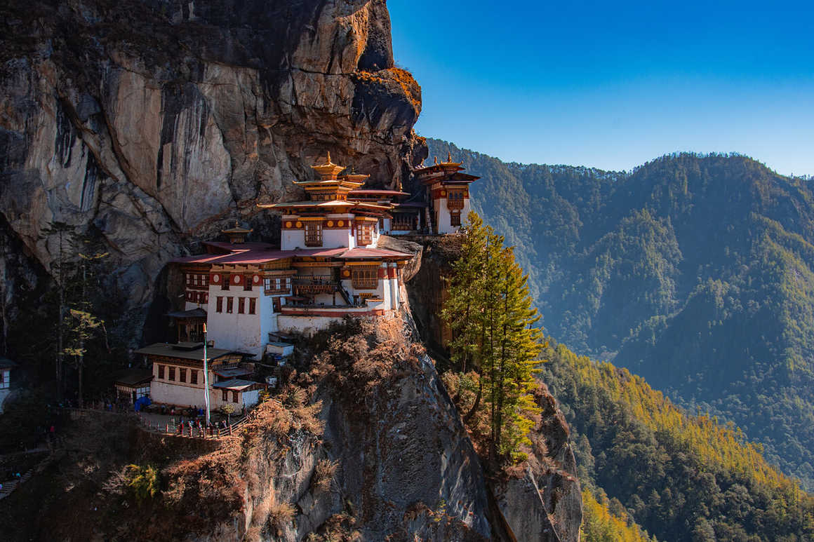 The Tiger's Nest monastery in Bhutan