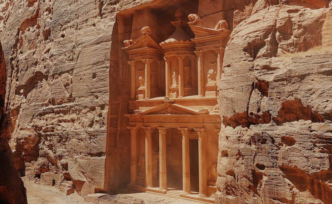The Treasury at Petra in Jordan cropped