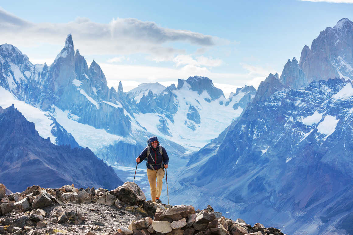Trekker in Patagonia