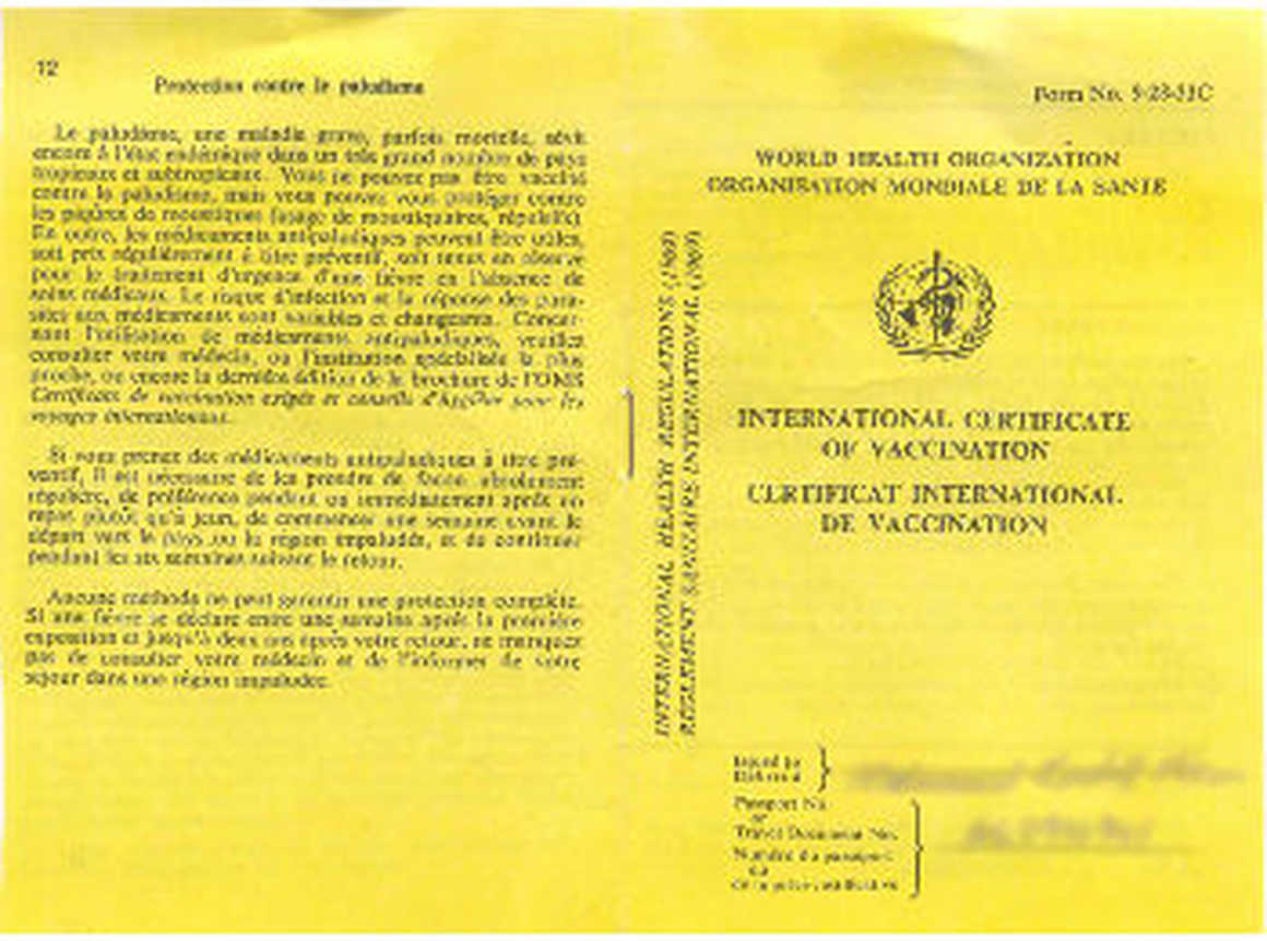 Vaccinations for Kilimanjaro - Yellow fever
