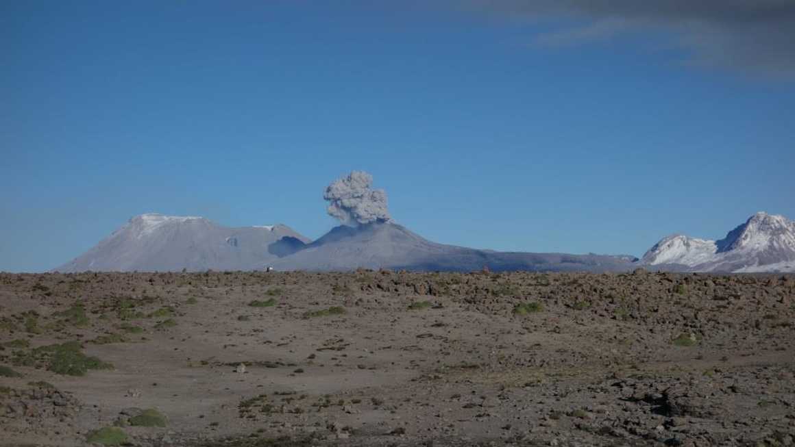 Volcan erupting in the Colca Canyon area