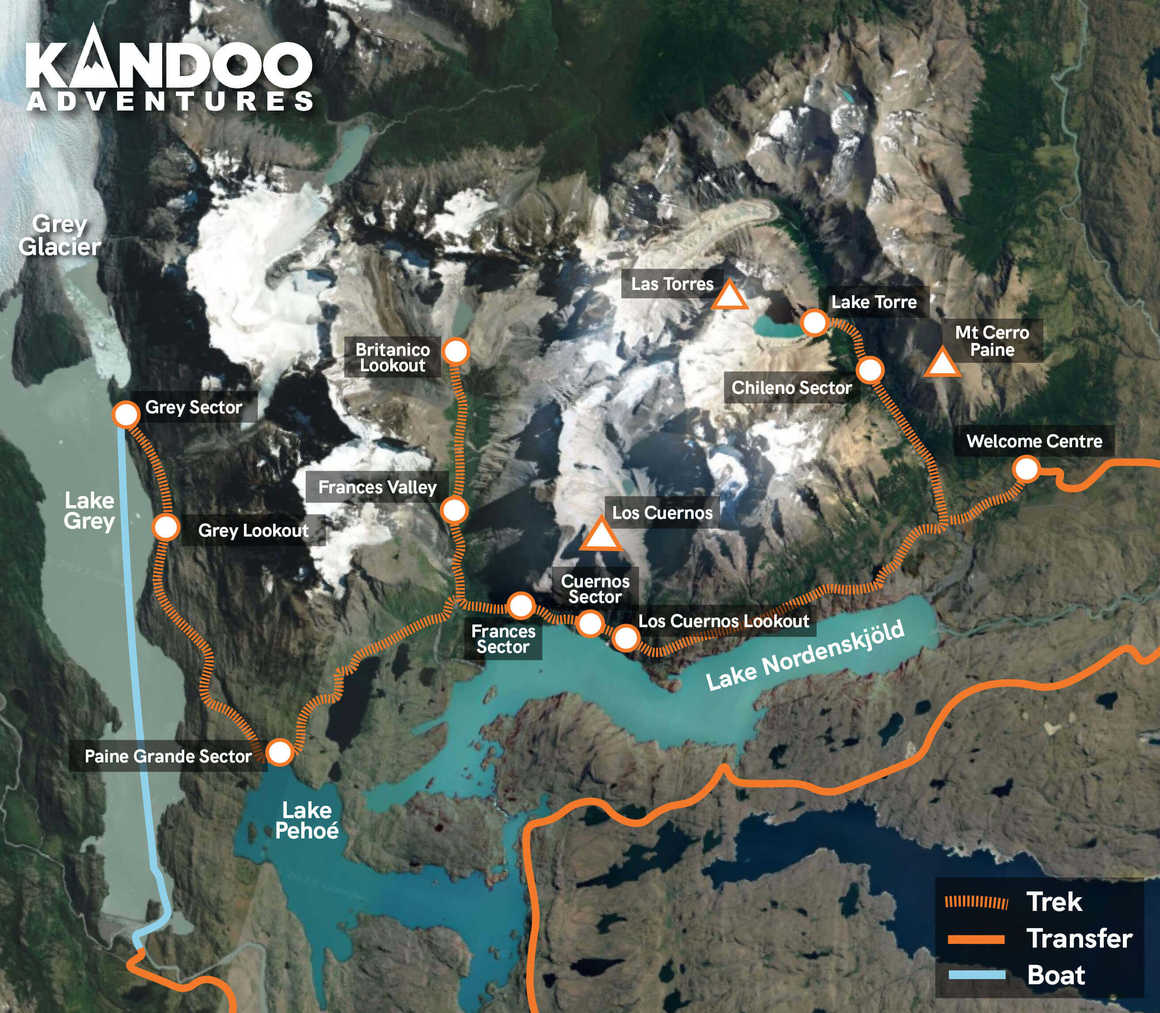 W Trek Route Map