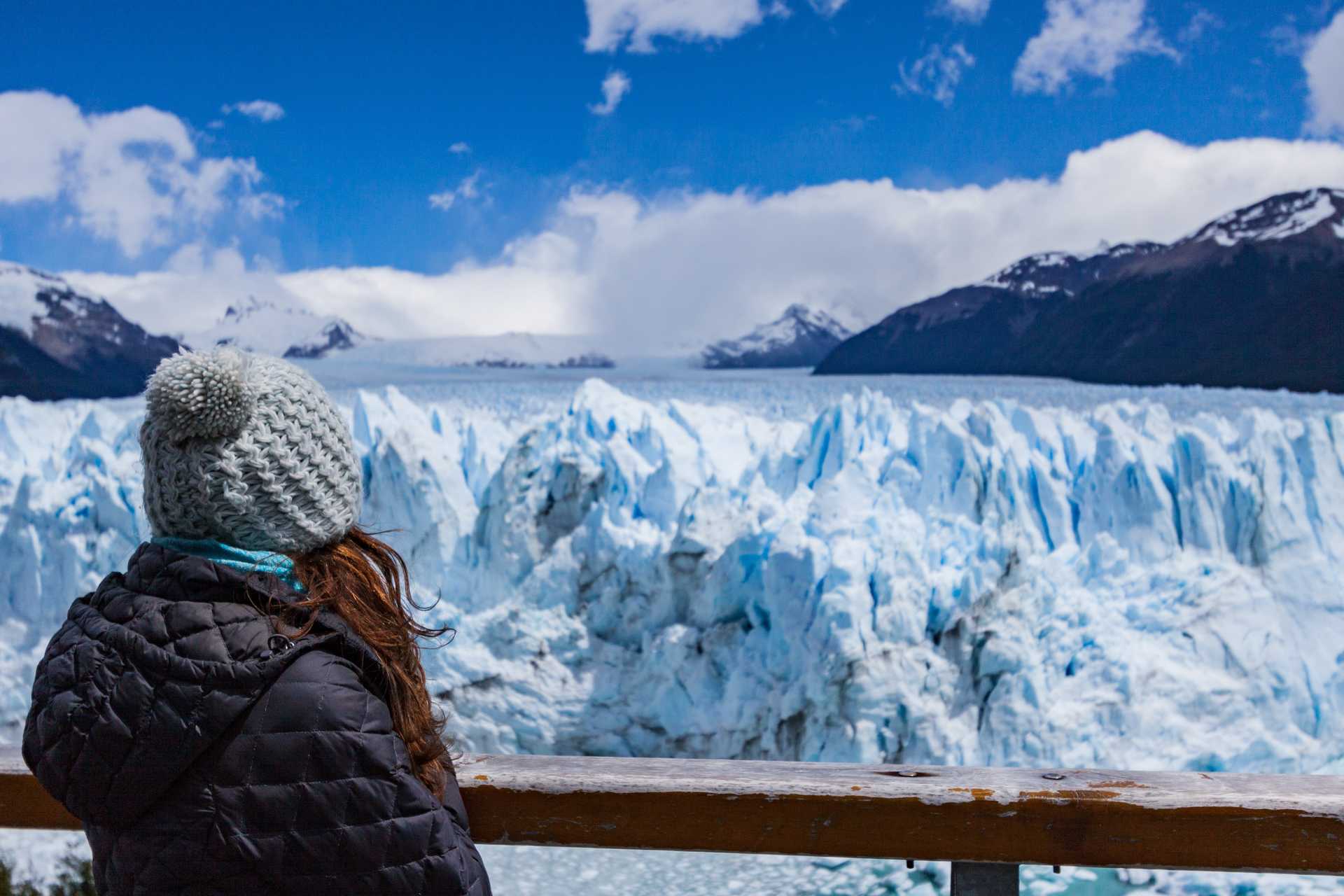 Contemplation in front of the Perito Moreno glacier