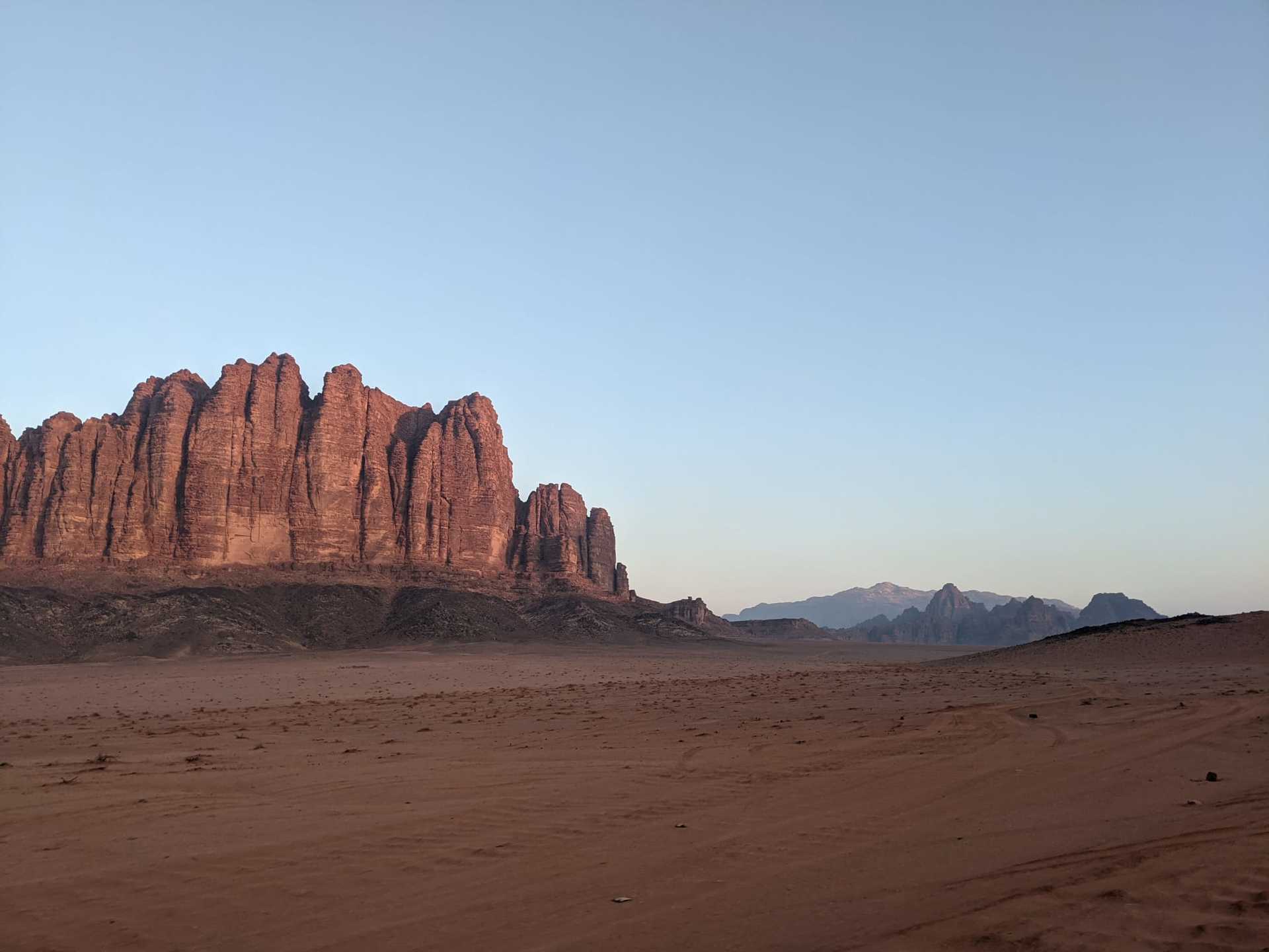 Desert landscape near Wadi Rum