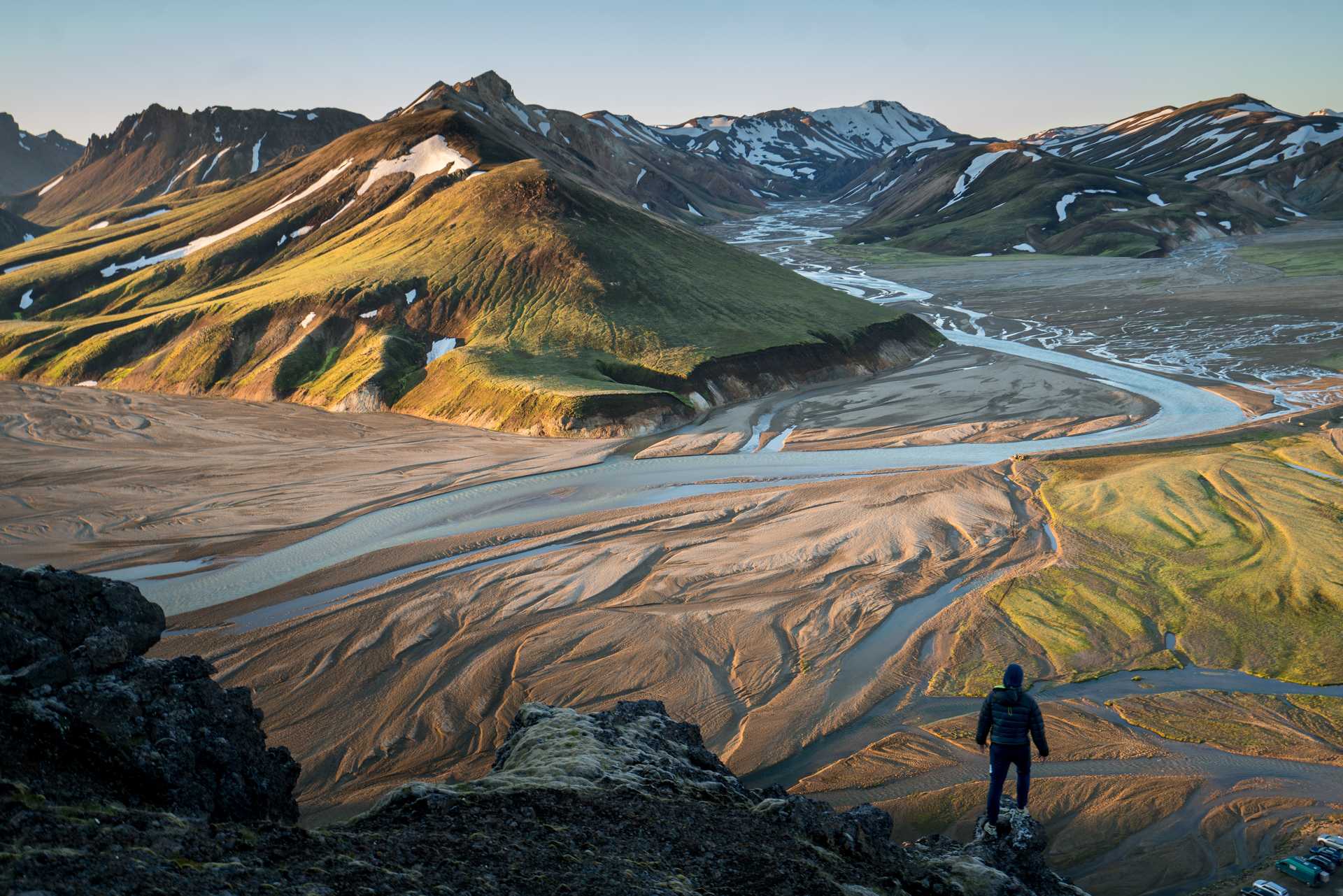 Hikers in Landmannalaugar, Iceland