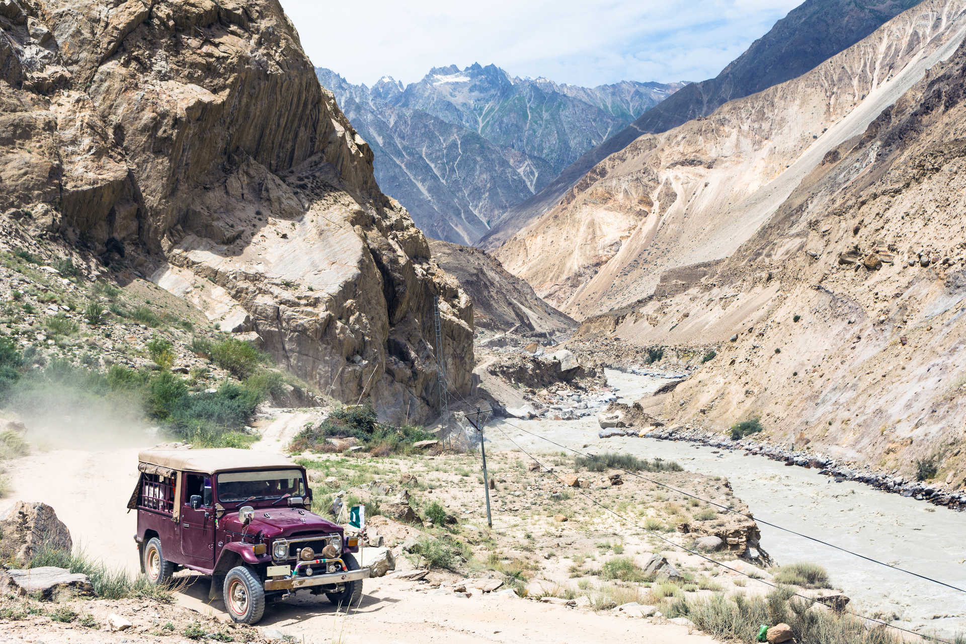 Jeep travelling between Skardu and Askole