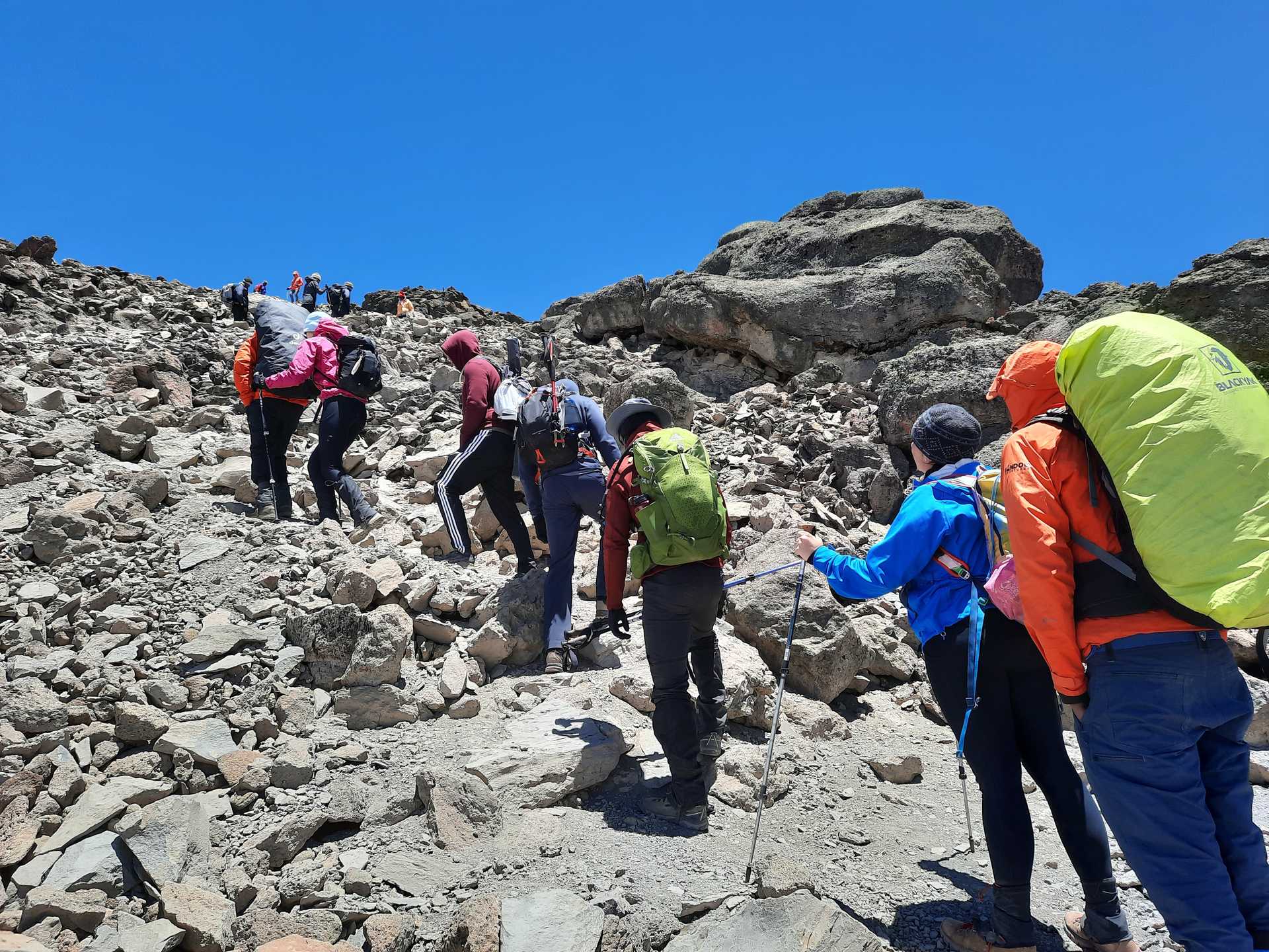 Kandoo guides and climbers on Kilimanjaro