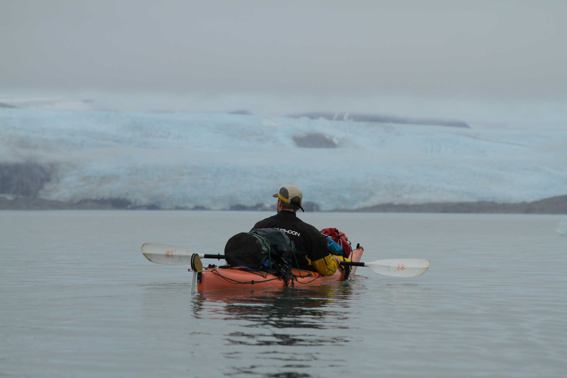 Kayaking to Nordenskiöld Glacier