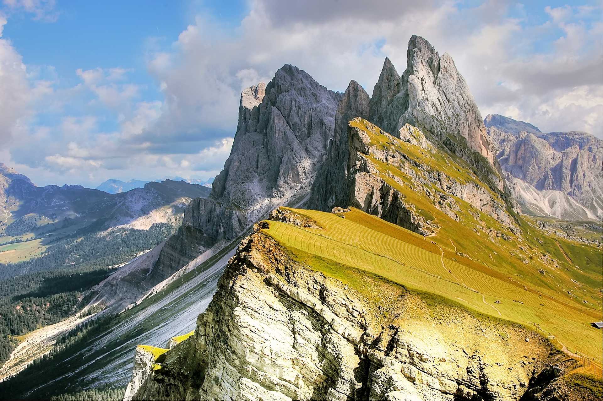 Massive mountains of the Dolomites