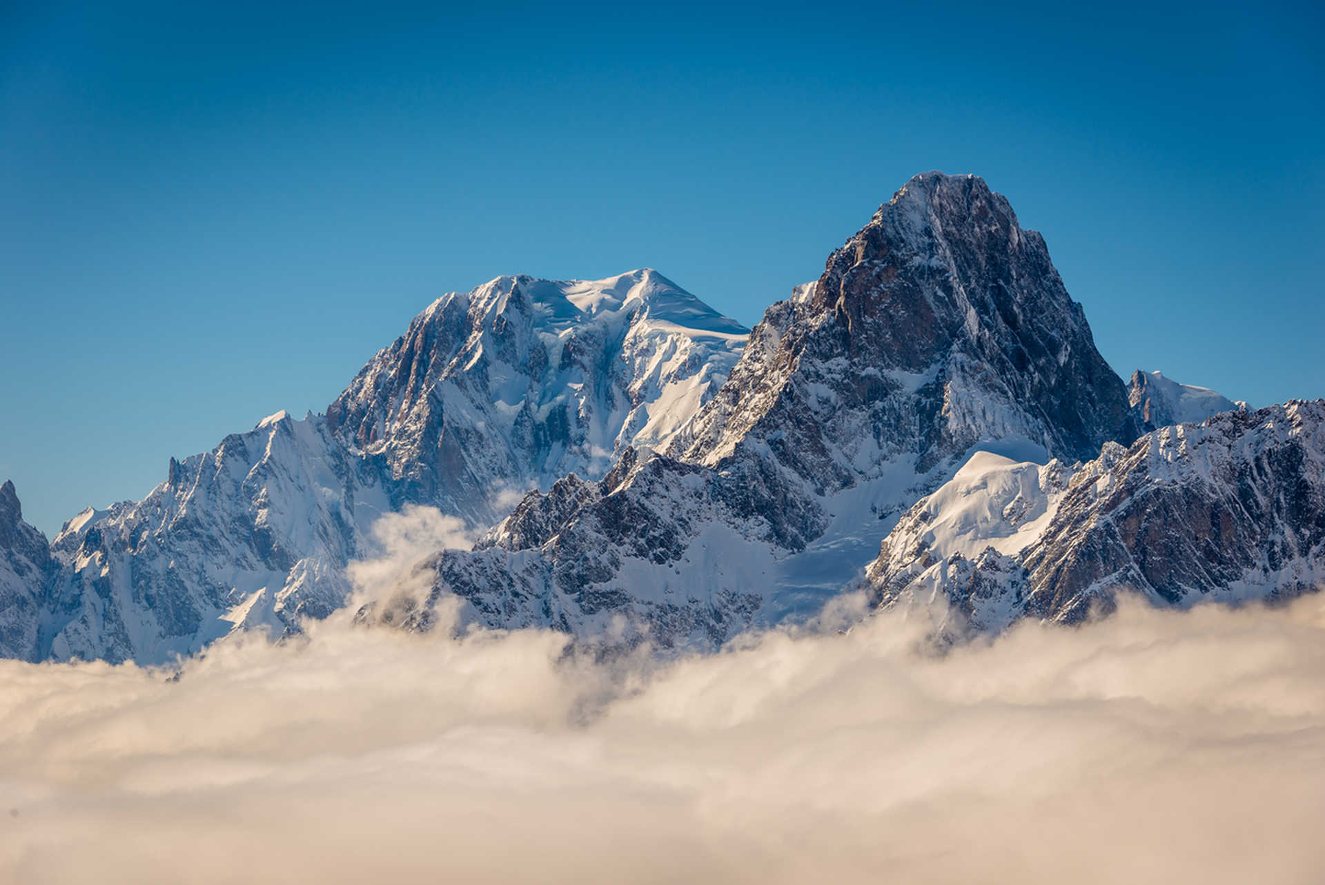Mont Blanc above the clouds