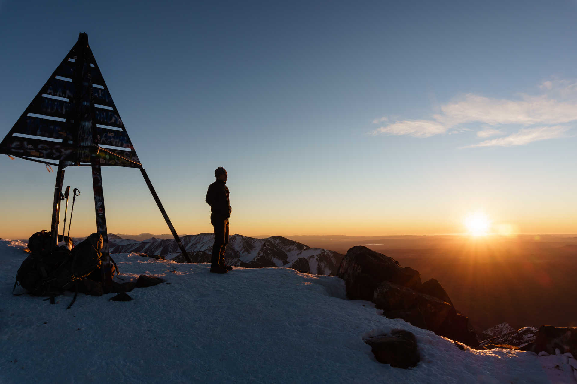 The summit of Mt Toubkal