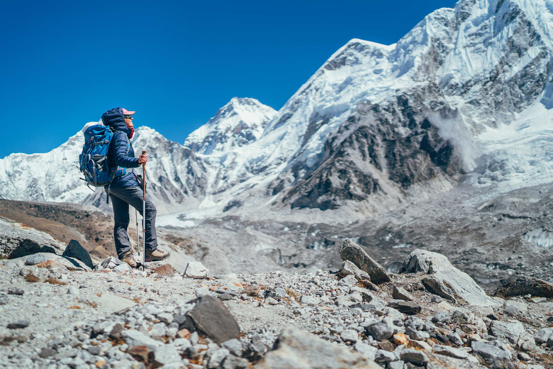 Woman Climbing Mount Everest