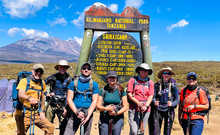 Hikers at Shira 1 Camp on Kilimanjaro