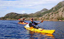 Kandoo guide kayaking in the Lofoten Islands