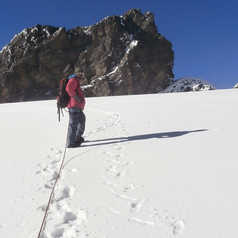 Snow on Mount Stanley in Uganda