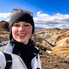 Staff member Madison in Iceland