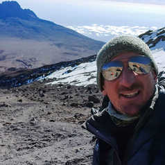 Team member Sam at Kilimanjaro