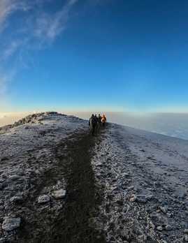 Hikers in Kilimanjaro summit