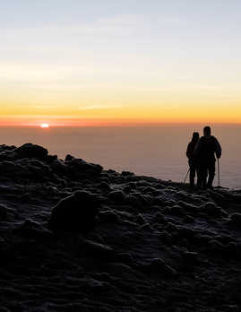 Kilimanjaro summit at sunrise