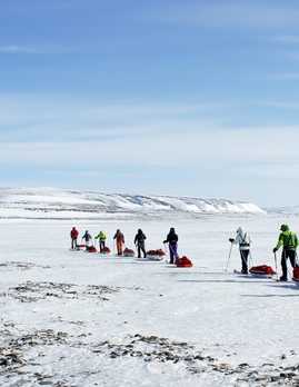 Raid on skis in Spitsbergen