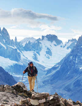 Trekker in Patagonia