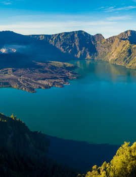 Volcano mountain Rinjani of Indonesia