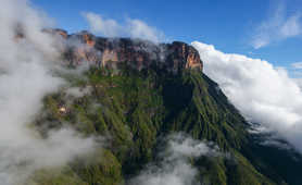 Auyan Tepui in the clouds Guyana