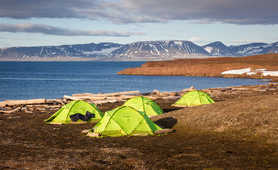 Camp in Arctic, Svalbard