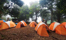 First camp on Lemosho Climb