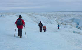 Hiking on Ice sheet in Greenland