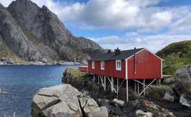 Rorbu, typical house in wood in Norway