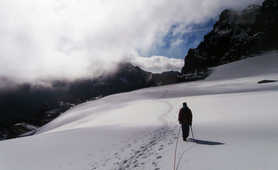 Snow on Mount Stanley in Uganda