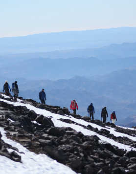 Climbers on Toubkal
