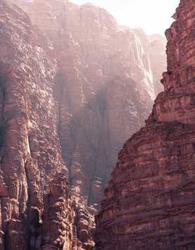 Deep canyon in the desert