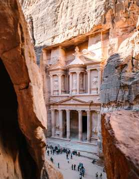 Petra treasury in Jordan