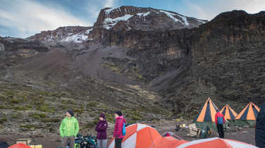 Barranco Camp during the Kilimanjaro ascent