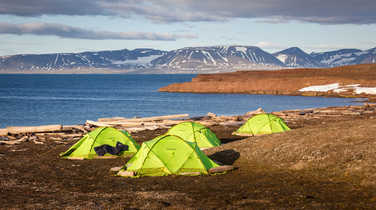 Camp in Arctic, Svalbard
