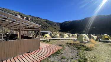 Camping at Paine Grande