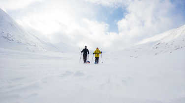 Coming down Longyearbyen Glacier