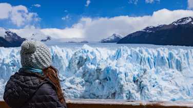 Contemplation in front of the Perito Moreno glacier