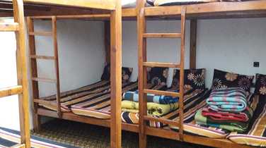 Dorm room at the Refuge les Mouflons