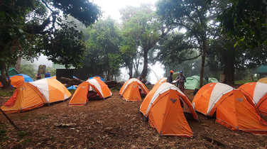 First camp on Lemosho Climb