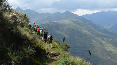Group of hikers during the Inca Trail