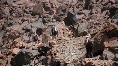 Hikers in the High Atlas region