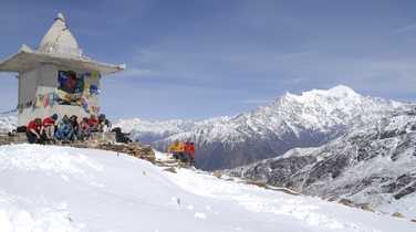Hikers in the Langtang Valley