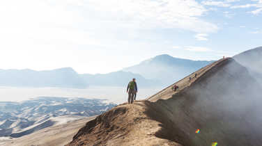 Hikers on their way to Bromo in Java