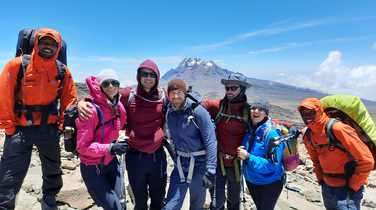 Kandoo guides and climbers on Kilimanjaro