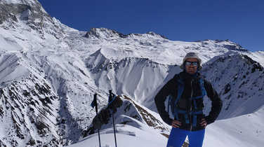 Trekker in the Langtang Valley
